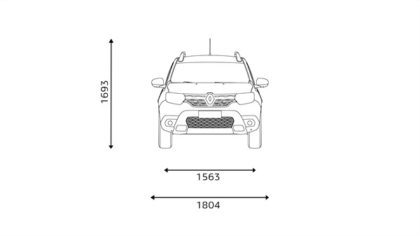 All-New RENAULT DUSTER Front Dimensions
