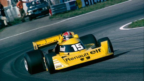 Renault Sport - Yellow Formula One on the race track