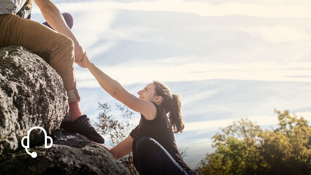 A man and women on an adventure
